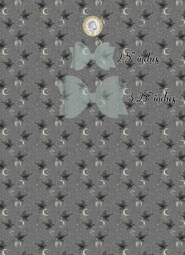 Scary Halloween  - Pu Leather vinyl - canvas - choose Fabric material Sheets