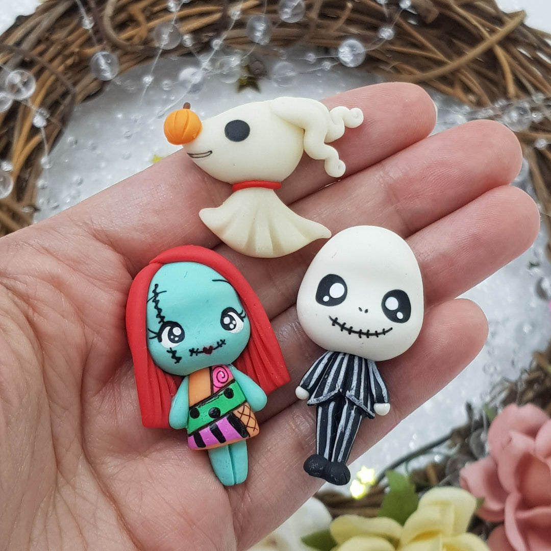 Halloween Spooky - Handmade Flatback Clay Bow Centre