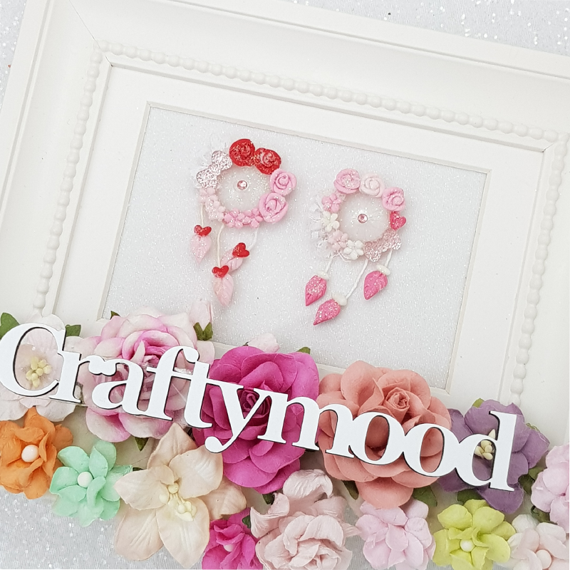 Lovely dream catcher - Handmade Flatback Clay Bow Centre