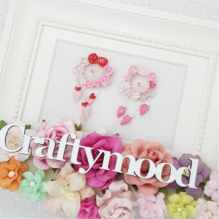 Lovely dream catcher - Handmade Flatback Clay Bow Centre