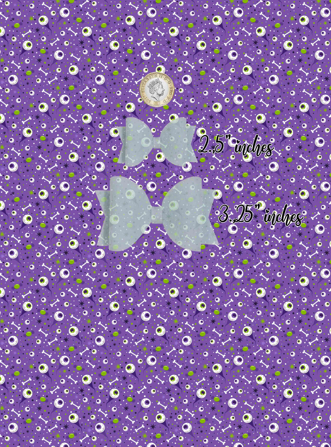 Eye ball halloween - Pu Leather vinyl - canvas - choose Fabric material Sheets