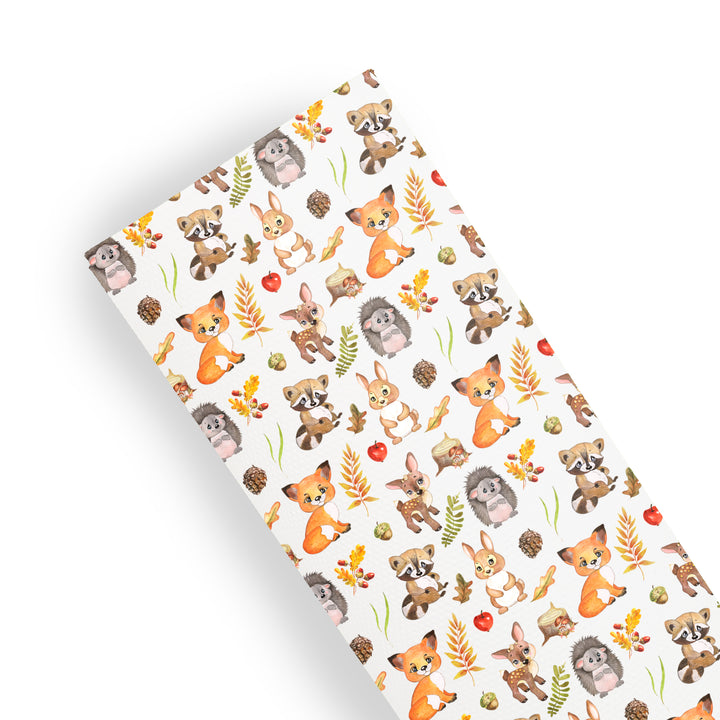 Woodland critter - Leatherette vinyl - canvas - choose Fabric material Sheets
