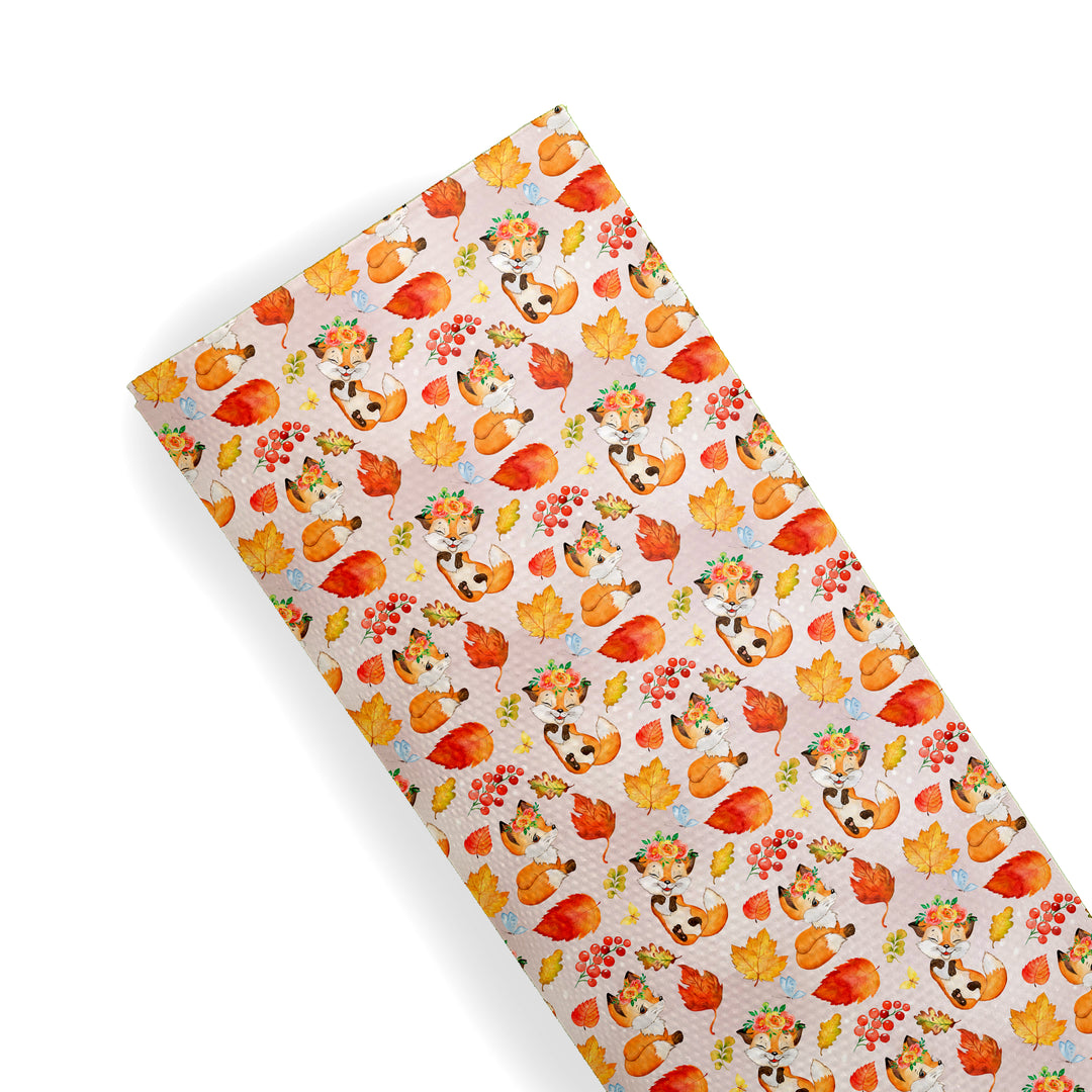 fox - Leatherette vinyl - canvas - choose Fabric material Sheets