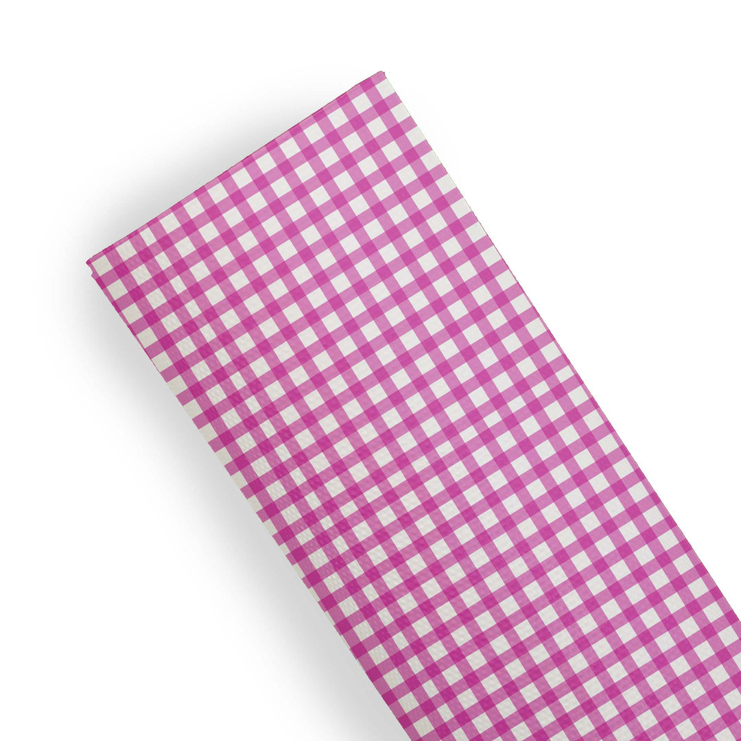 Gingham school - Leatherette vinyl - canvas - choose Fabric material Sheets