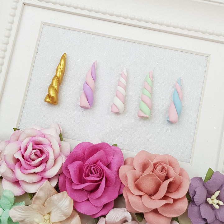 Clay Charm Embellishment - UNICORN HORN