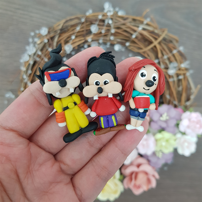 Mouse and friends - Embellishment Clay Bow Centre