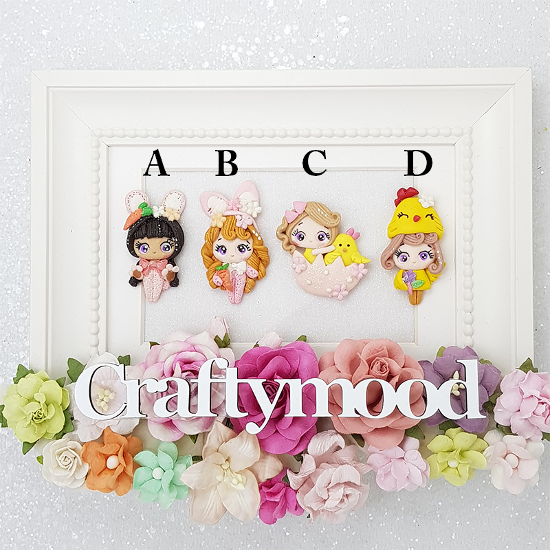 Easter spring dressing up girls - Embellishment Clay Bow Centre