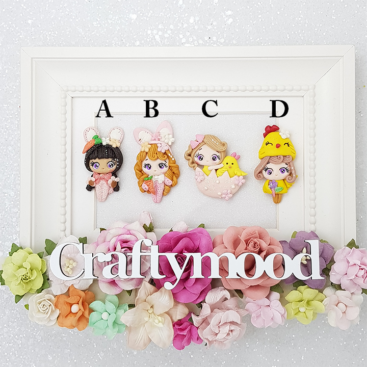 Easter spring dressing up girls - Embellishment Clay Bow Centre