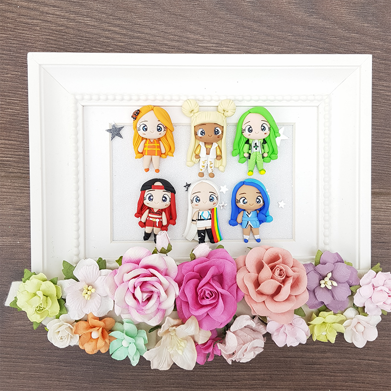 Rainbow girls - Embellishment Clay Bow Centre