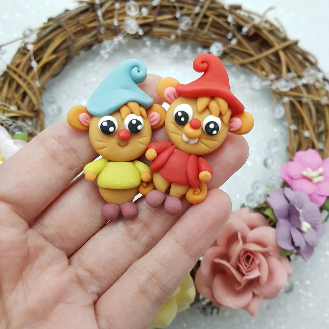 Adorable mouse - Embellishment Clay Bow Centre