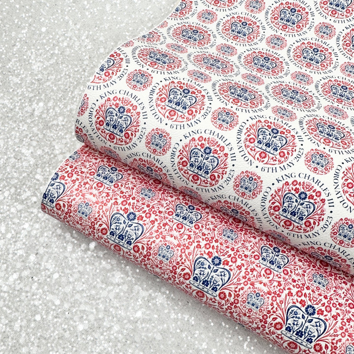 Kings Coronation - London - Pu Leatherette vinyl - canvas - choose Fabric material Sheets