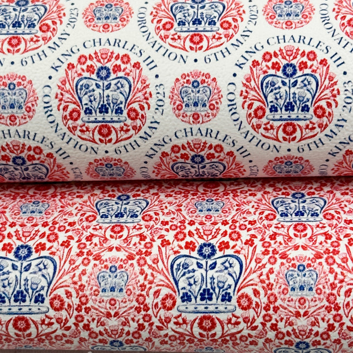 Kings Coronation - London - Pu Leatherette vinyl - canvas - choose Fabric material Sheets