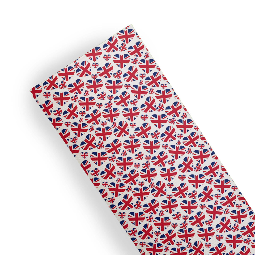 King union jack Leatherette vinyl - canvas - Queen Jubilee - choose Fabric Sheets