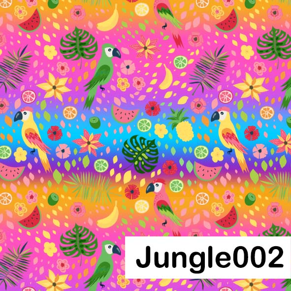 Jungle - Leatherette vinyl -canvas - choose Fabric Sheets