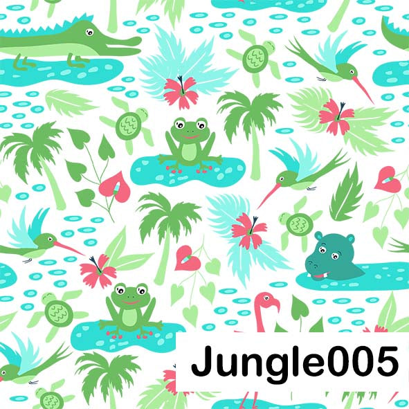 Jungle - Leatherette vinyl -canvas - choose Fabric Sheets