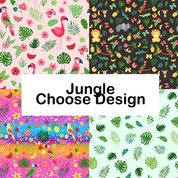 Jungle - Leatherette vinyl -canvas - choose Fabric Sheets