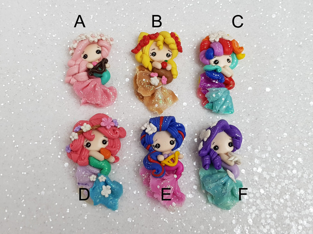 Clay Charm Embellishment - NEW LUXE MERMAID 5 CM TALL - Crafty Mood