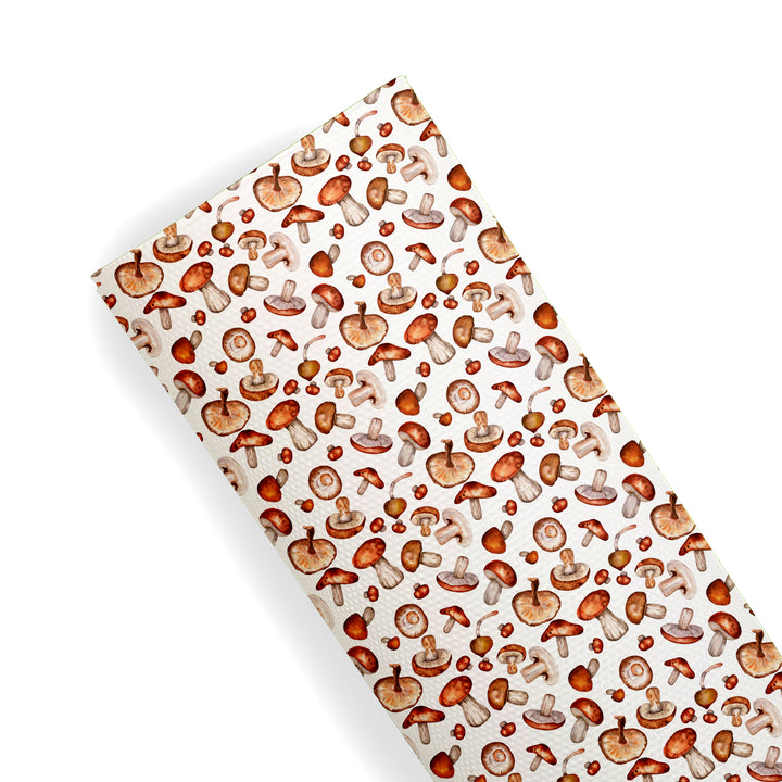 Autumn leaves - pumpkin -mushroom - Pu Leatherette vinyl - canvas - choose Fabric material Sheets