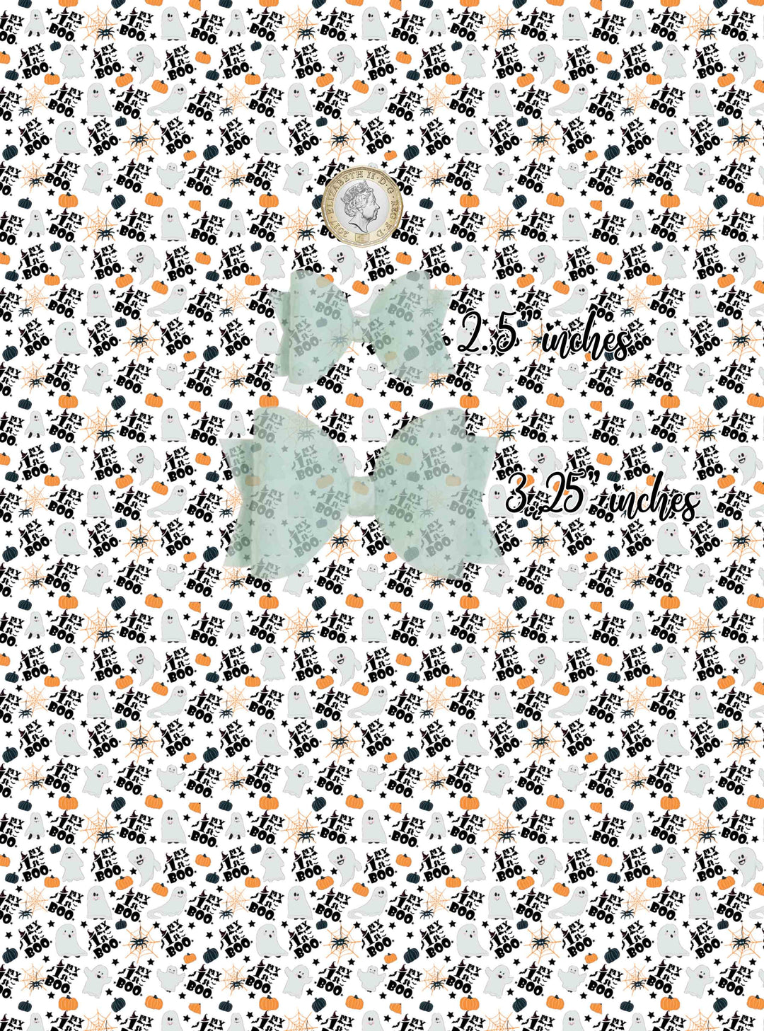 My first boo halloween - Pu Leather vinyl - canvas - choose Fabric material Sheets