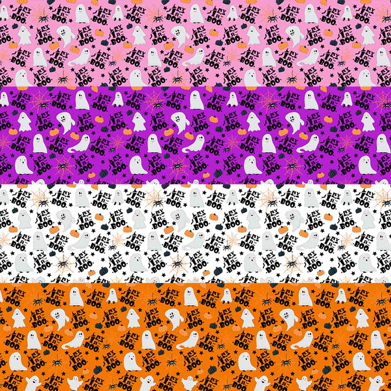My first boo halloween - Pu Leather vinyl - canvas - choose Fabric material Sheets