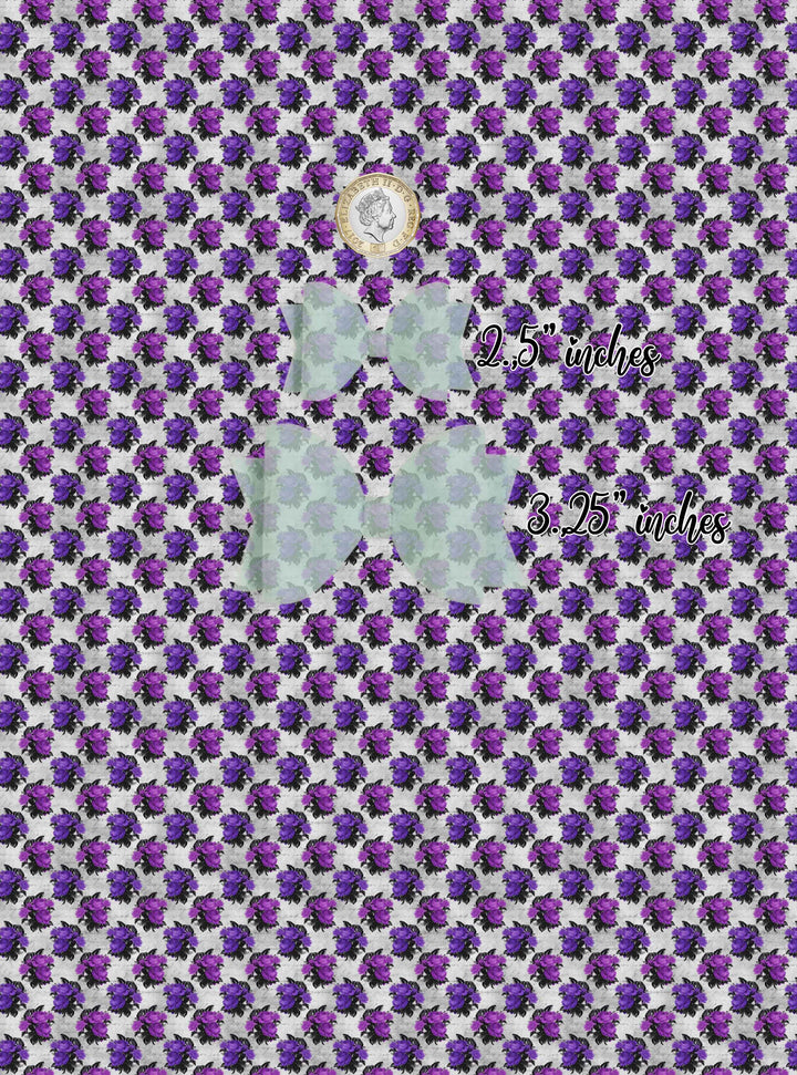 halloween floral  - Pu Leather vinyl - canvas - choose Fabric material Sheets