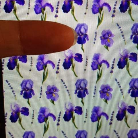 Iris - faux Leather vinyl - canvas - choose Fabric material Sheets