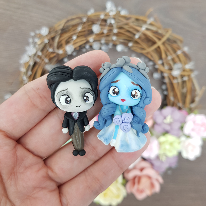 Corpse couple - Embellishment Clay Bow Centre