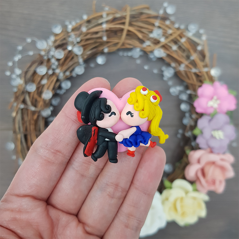 Sailor kiss - Embellishment Clay Bow Centre