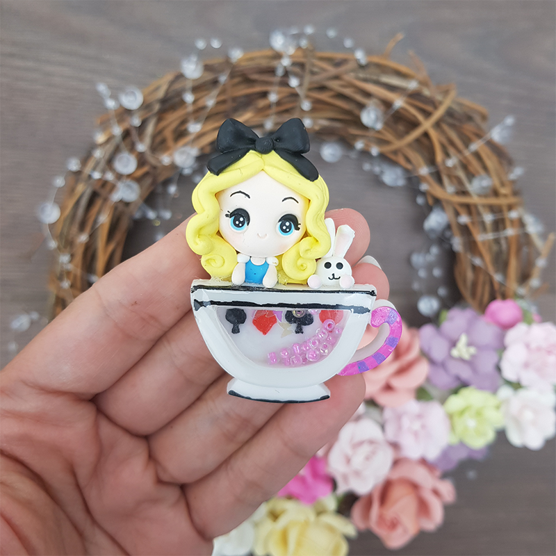 Shaker bunny princess - Embellishment Clay Bow Centre