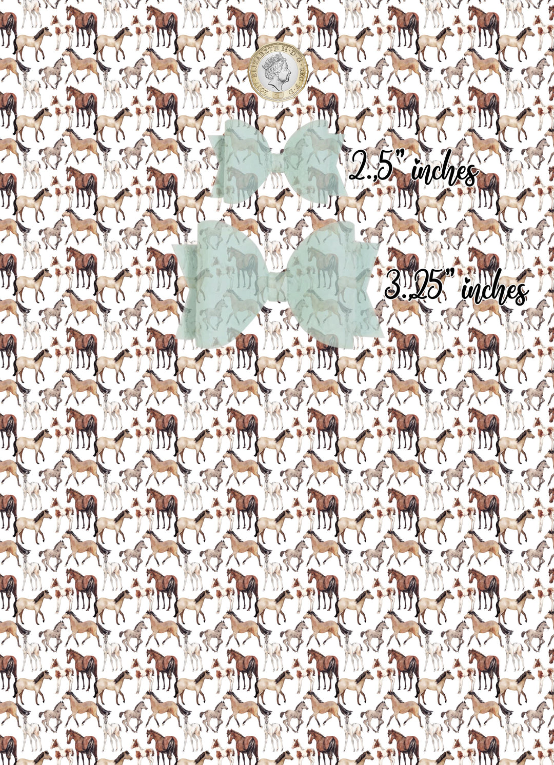 Horse - Pu faux vegan Leather vinyl - canvas - choose Fabric material Sheets