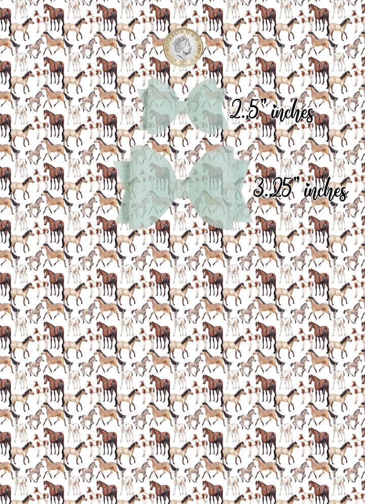 Horse - Pu faux vegan Leather vinyl - canvas - choose Fabric material Sheets