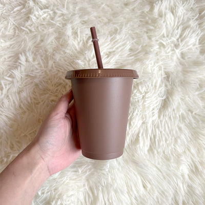 16oz chocolate brown cold cup tumbler - 470ml