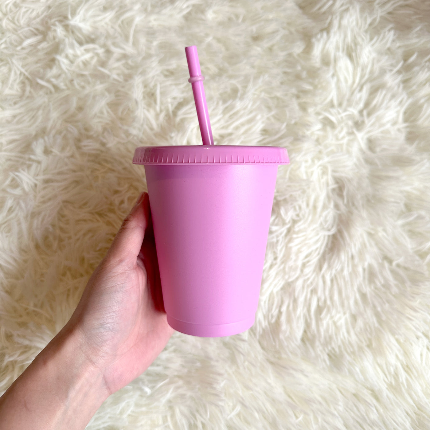 16oz pink lilac cold cup tumbler - 470ml