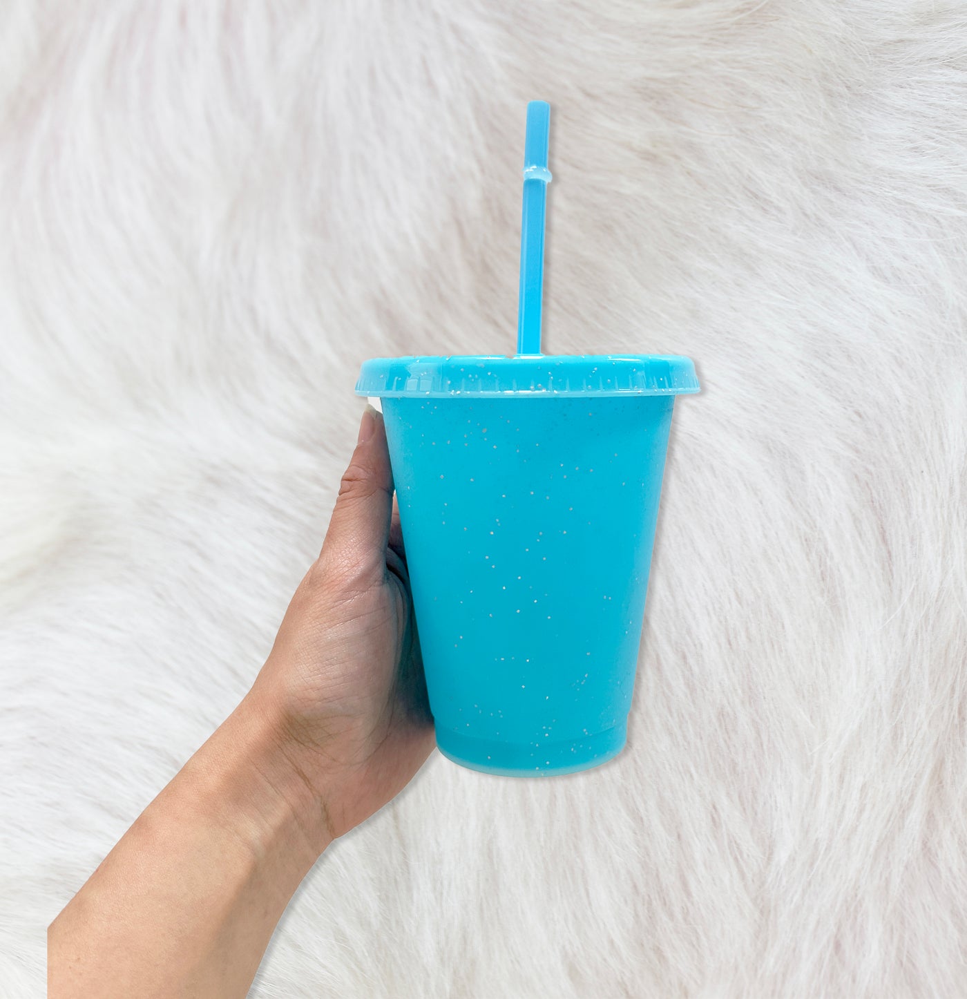 Blue glitter 16oz - 470ml Cold Cups