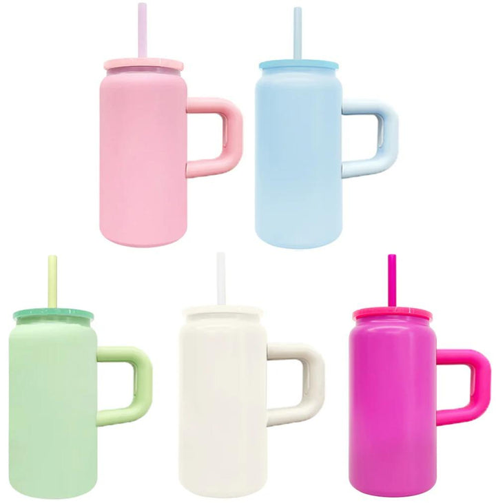 Sublimation 16oz  Beer Stainless steel Can Cup Libbey with handle