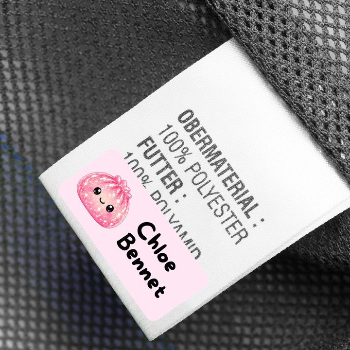 Dumpling Glitter Squishy - Stick on Clothing label and bottle all in one