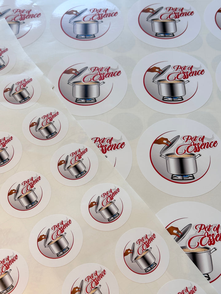 ROUND - PRINTED STICKERS CUSTOM business LOGO LABELS BUSINESS