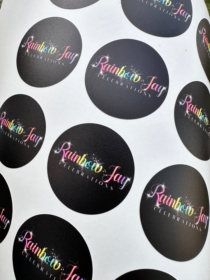 ROUND - PRINTED STICKERS CUSTOM business LOGO LABELS BUSINESS