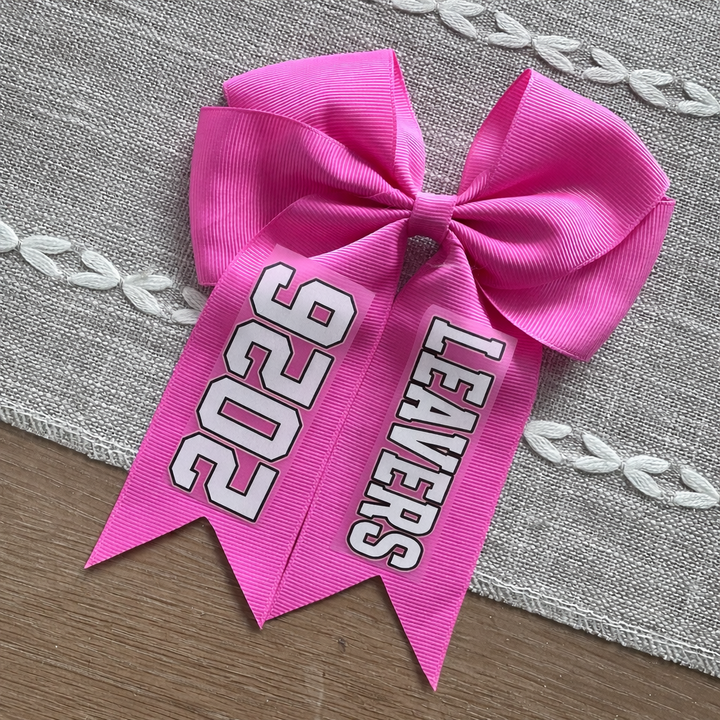 White School Leavers 2026  - DTF hair bow transfer A4 sheet