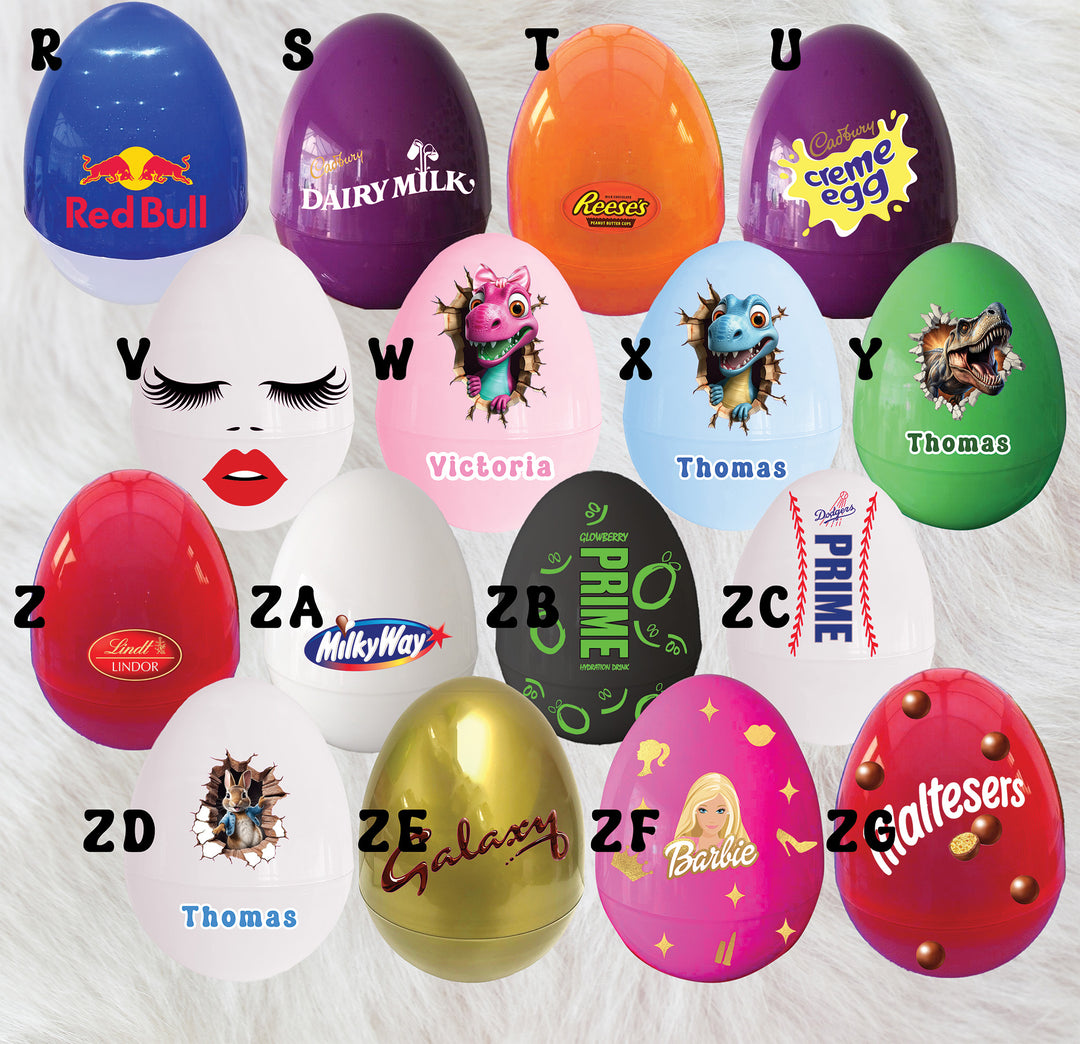 Uv DTF for EXTRA large ( egg 28cm tall ) Fillable Plastic Eggs