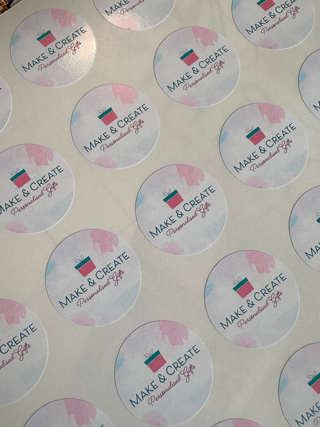 ROUND - PRINTED STICKERS CUSTOM business LOGO LABELS BUSINESS