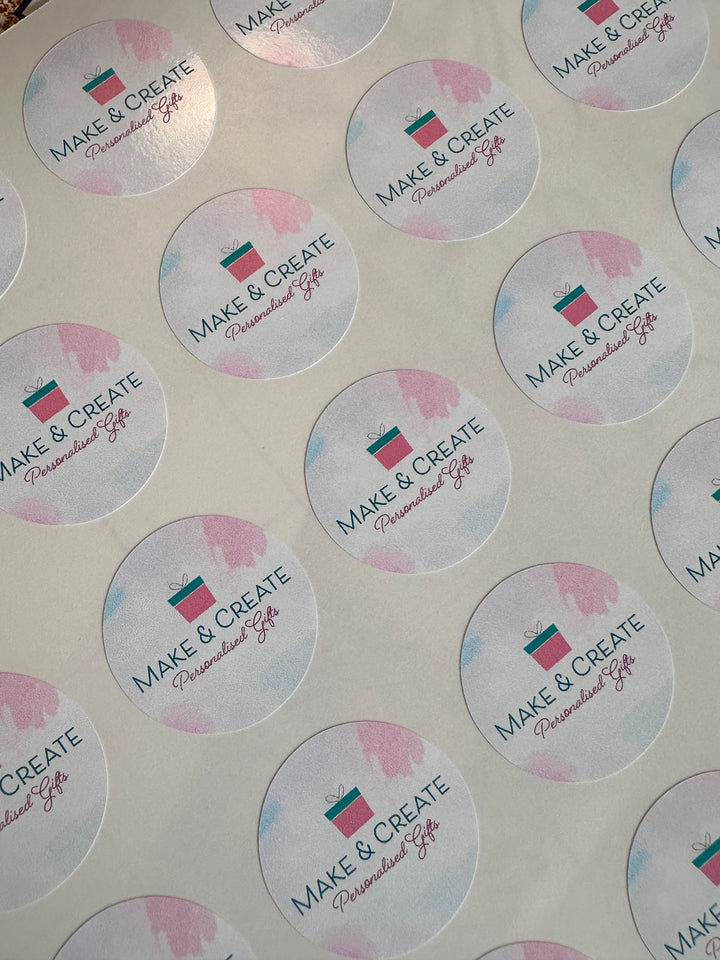 ROUND - PRINTED STICKERS CUSTOM business LOGO LABELS BUSINESS