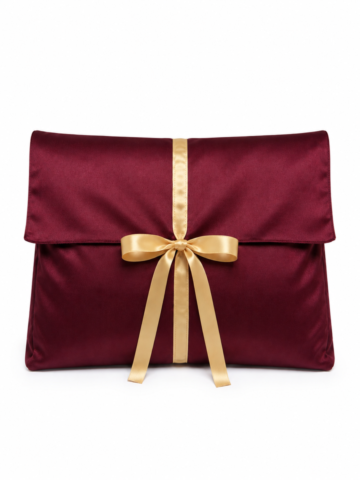 Velvet Christmas Envelope Gift Bag - Blank deep 40x34x10cm burgundy maroon red