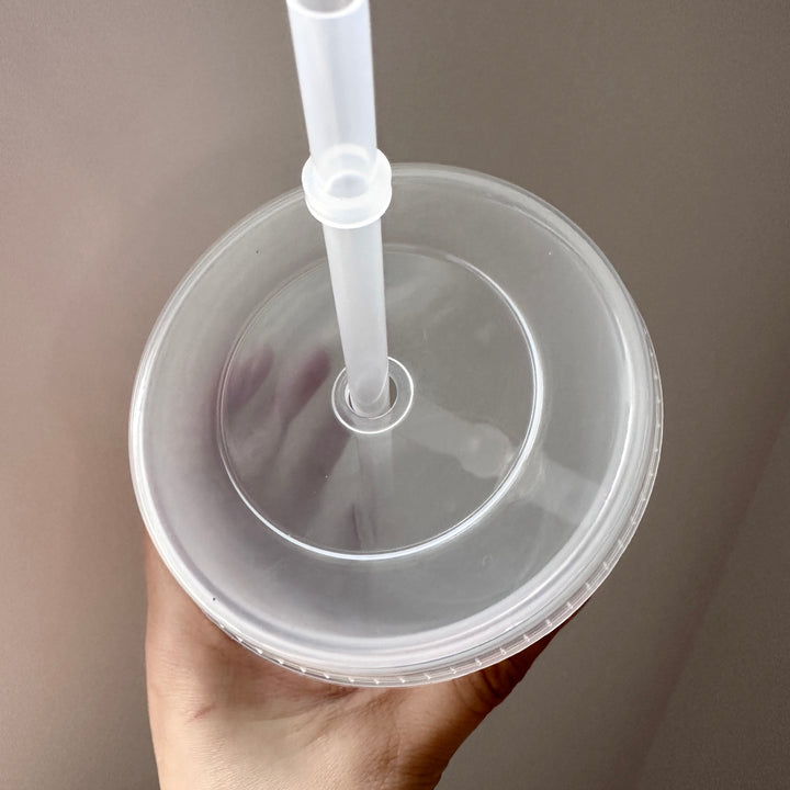 Frosted solid transparent lid 16oz - 470ml Cold Cups