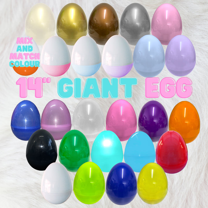 GIANT Plastic egg fillable - Jumbo size - Mix and match colour