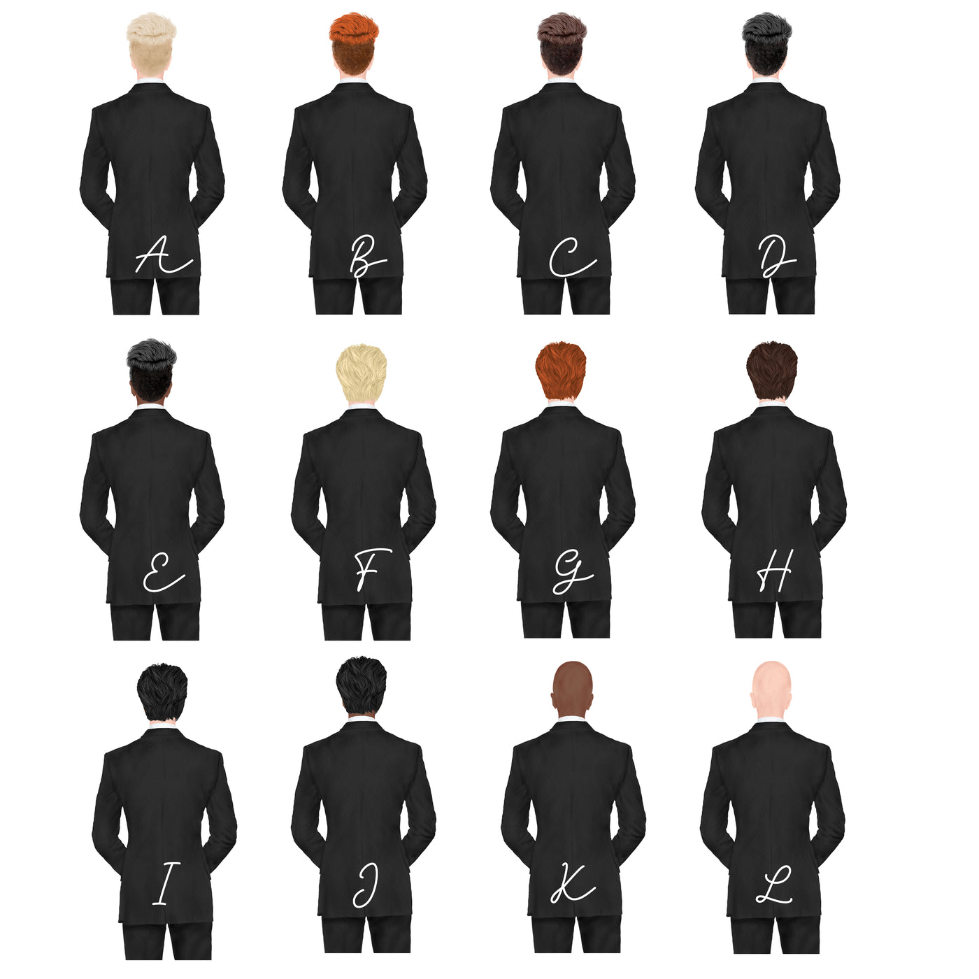 UV DTF - Groom Black suit - Decal 3"