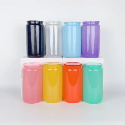 16oz Beer Glass Cup Clear coloured with plastic lid and plastic straw Libbey , Black - pink - blue - lilac - yellow - green - red