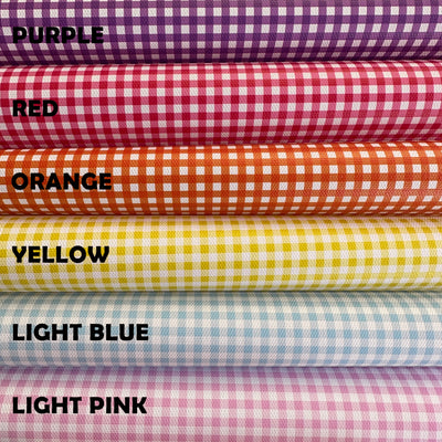 Gingham school - Leatherette vinyl - canvas - choose Fabric material Sheets