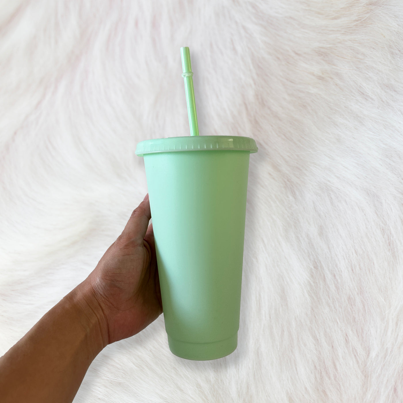 Mint green - Solid colour Cold cup 24oz