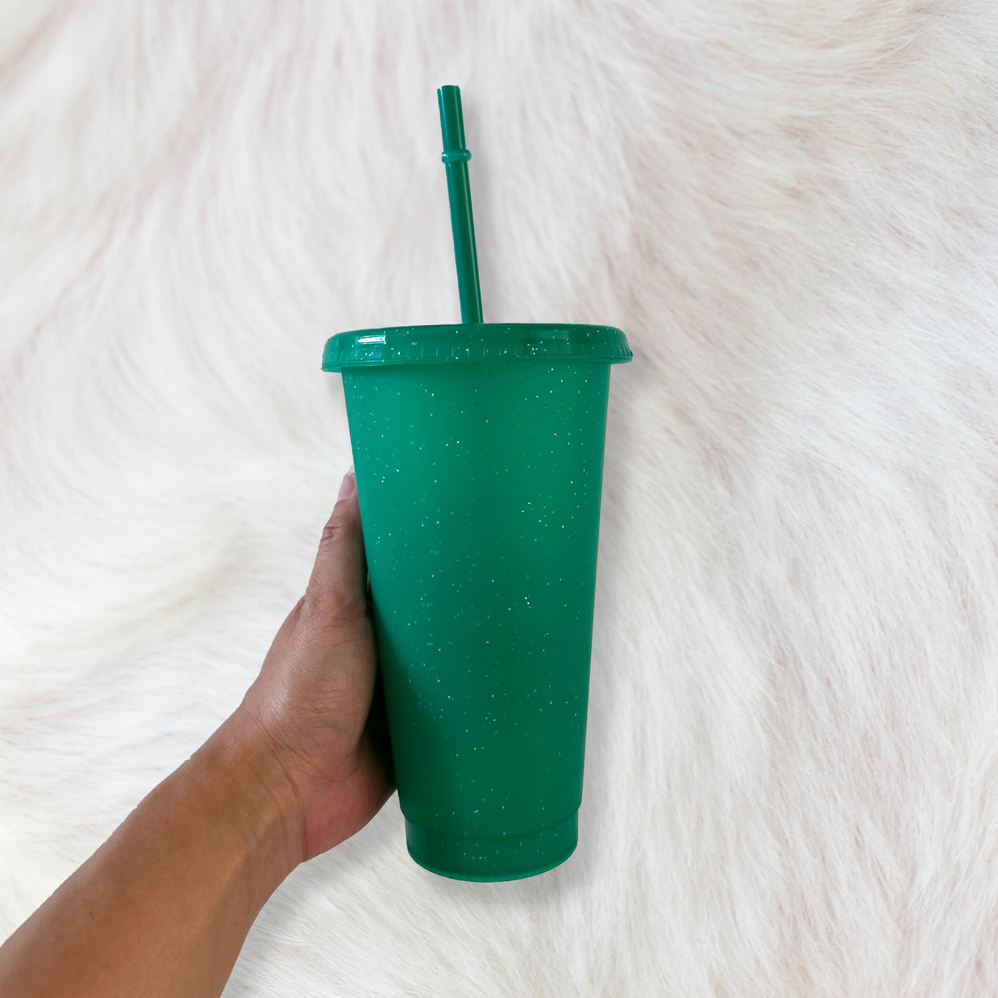 Green - Glitter colour Cold cup 24oz